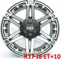 стальные диски Стальные диски TUFF T-01 чёрный + полированные спицы + белые вставки