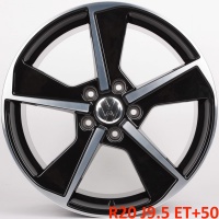 стальные диски Стальные диски Volkswagen  чёрный + полированные спицы