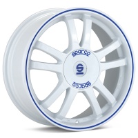 литые диски Литые диски Sparco Rally 7,0x17 4/108 ET25 d-73,1 White Blue Lip (W2901055029) d-PLY