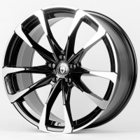 Литые диски Диски HRE F028-DS216 20 J9 ET35 5x114.3 73,1 чёрный + полированные спицы Арт.80667