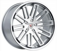 Литые диски VISSOL F-570 9x22/5x112 ET32 D66.6 SILVER-WITH-MACHINED-FACE-AND-CHROME-STAINLESS-STEEL-LIP