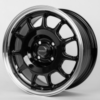 Литые диски Диски Weds X1229-SK135 R15 J7 ET35 4x100 d73.1 чёрный + полированный обод