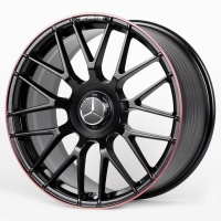 Литые диски Диски Mercedes-Benz DQ023-SV294 19 J8.5 ET36 5x112 66,6 чёрный матовый + красный обод Арт.81067