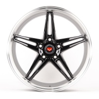 литые диски Литые диски Диск Veemann Veemann BX03-SV282 R18 J8.5/9.5 ET30/25 5x114.3 73.1 чёрный + полированные обод (A)